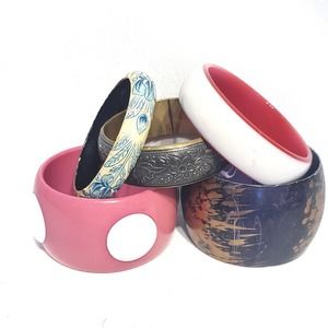Vintage | Bangle Bracelets Brass Metal And More